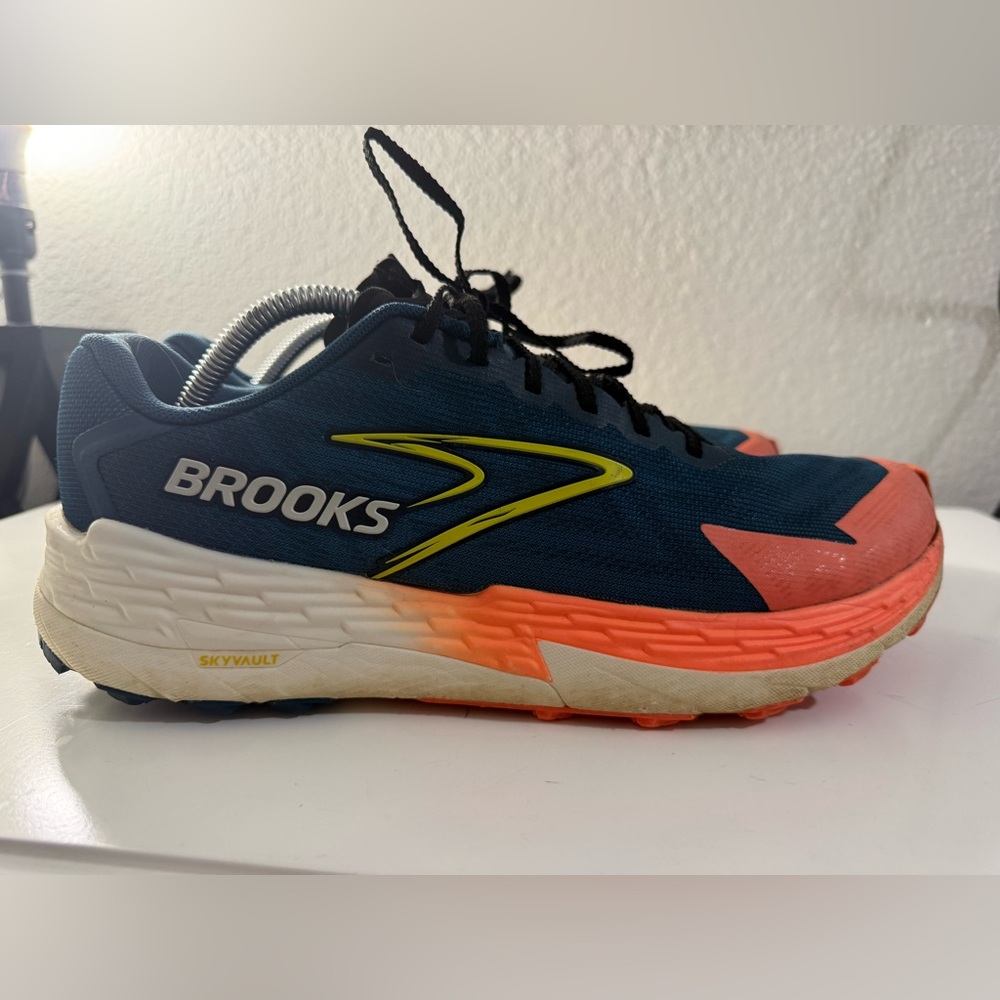 Brooks Vibrant Blue and Coral Athletic Shoes - Picture 2 of 8